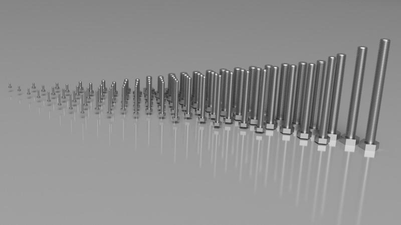ISO 4017 Machine Screws for use in Autodesk Fusion 360
