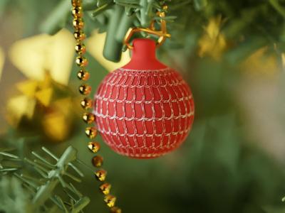 Wavy Christmas Ornament