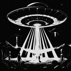 UFO With Aliens Lamp/Deco With Easy Solution To Change Front