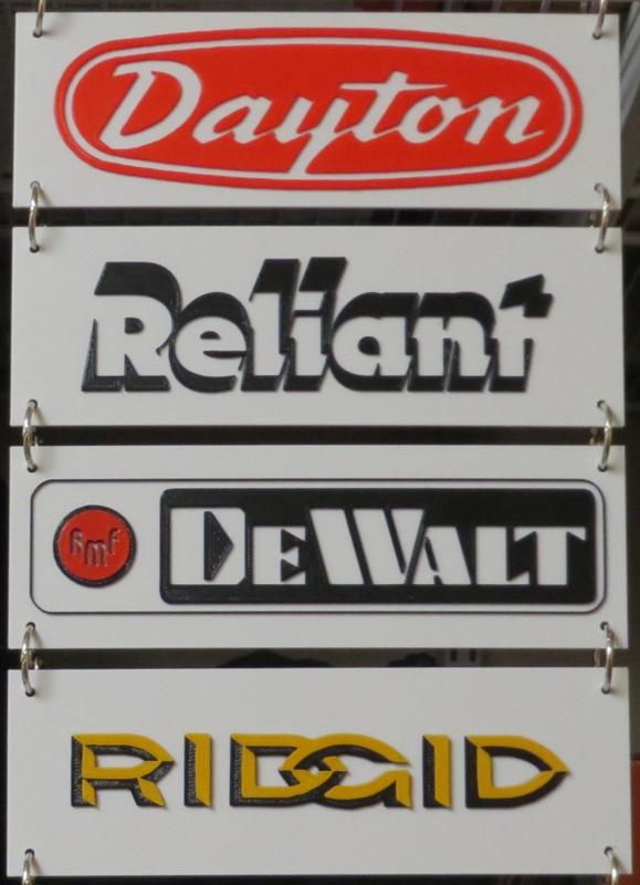 Vintage Tool Logos #2  (Dayton, Reliant, DeWalt, Ridgid)