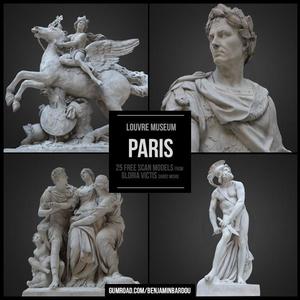 louvre museum 25 3d models