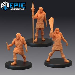 Caveman Set / Ancient Cave Human / Ancestor of Man / Neanderthal