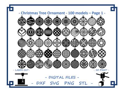 Christmas Tree Ornament - 100 models 