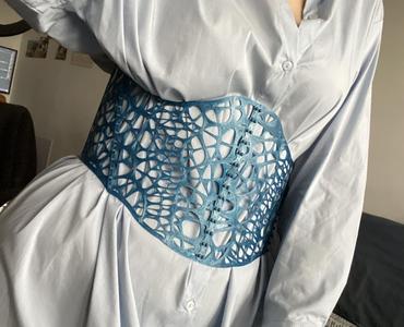 Double Voronoi Corset Belt – Modular 3D-Printed Fashion