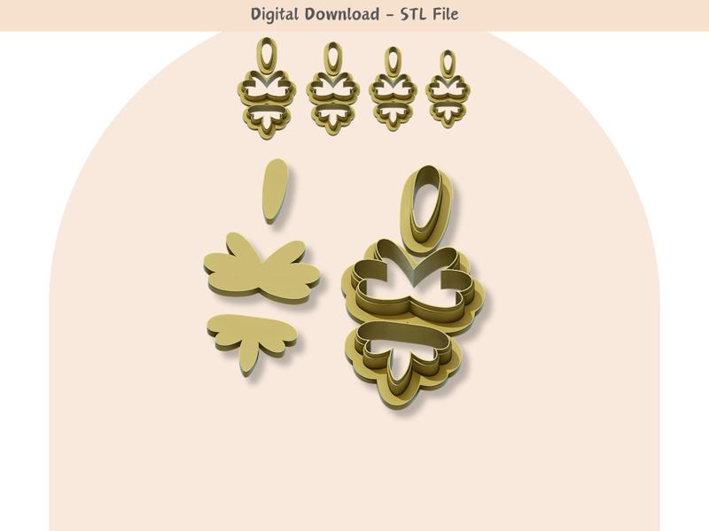 3 Parts Minimalist Clay Cutter for Polymer Clay | Digital STL File | Clay Tools | 4 Sizes