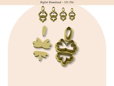 3 Parts Minimalist Clay Cutter for Polymer Clay | Digital STL File | Clay Tools | 4 Sizes