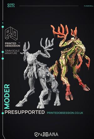 Moder - Wendigo - Cryptids of the Darkwoods - PRESUPPORTED - Illustrated and Stats - 32mm scale