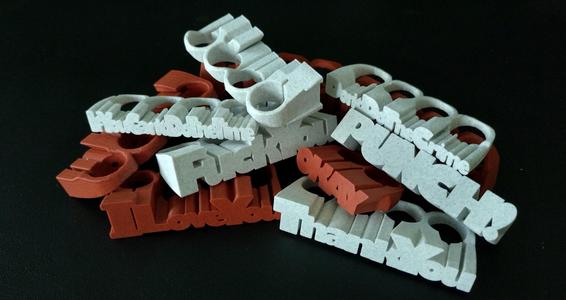 Worded Knuckle Ring Collections