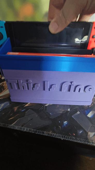 Switch Dock - Dumpster - This Is Fine - Meme