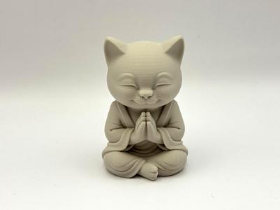 Zen Cat Meditating Monk
