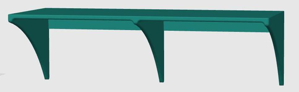 Small shelf (e.g. for the kitchen) either as double or multiple width