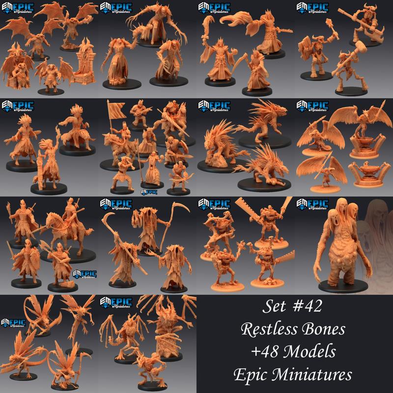 Restless Bones Set / Undead & Demon Collection / Skeleton Army Encounter / Pre-Supported