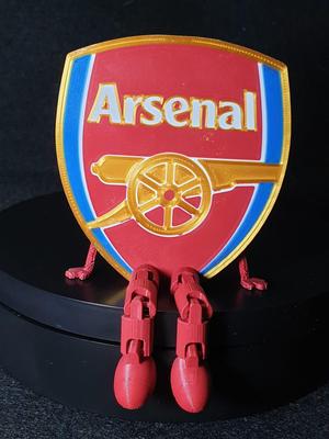 Arsenal FC shield with flexi legs