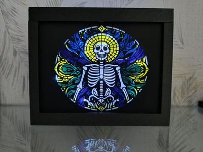Halloween Skeleton Lightbox: A Día de los Muertos-Inspired Shadow Box Display
