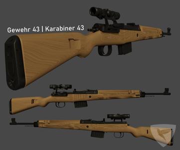 Gewehr 43/ G43/ K43 (all parts functioning replica) WW2 V3 + ZF4