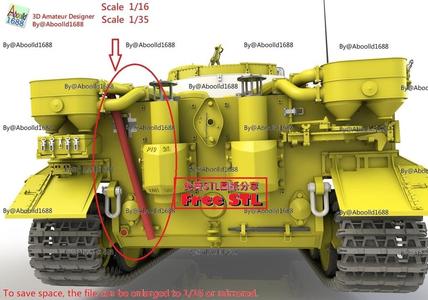Tiger tank Radio pole storage tube.(STL-16-35)