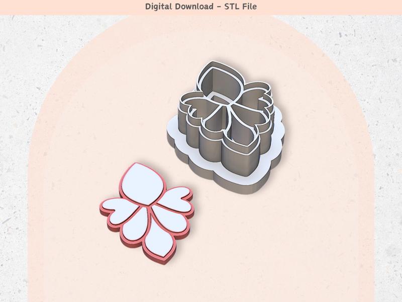 Polymer Clay Cutter STL File, Unique Shape 21, Digital STL File, Clay Tools, 5 Sizes Clay Cutters