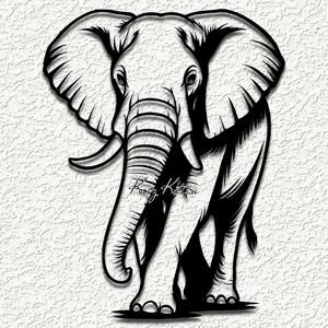 African Safari Elephant wall art home decor