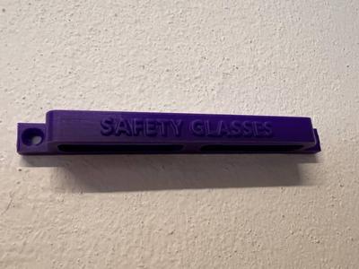 Safety glasses wall mount