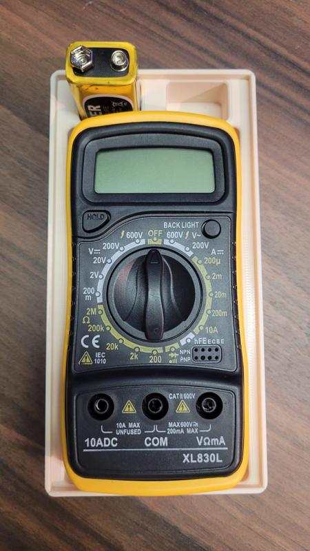 Gridfinity Multimeter storage with compartments