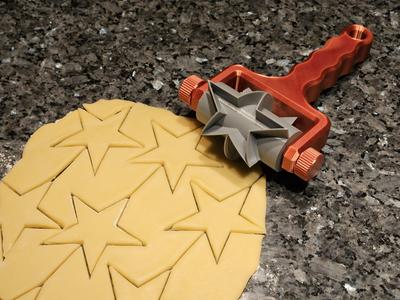 Xmas Star Cookie Roller Cutter