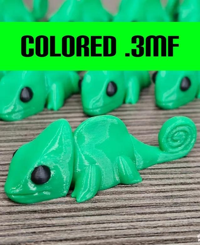 ColoredMiniMonster4BabyChameleonPrintStart3D