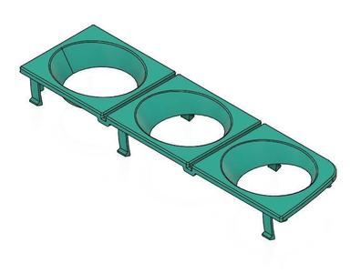 Volvo 240 Triple Gauge Trim (VOLVO 1259660, 1882)