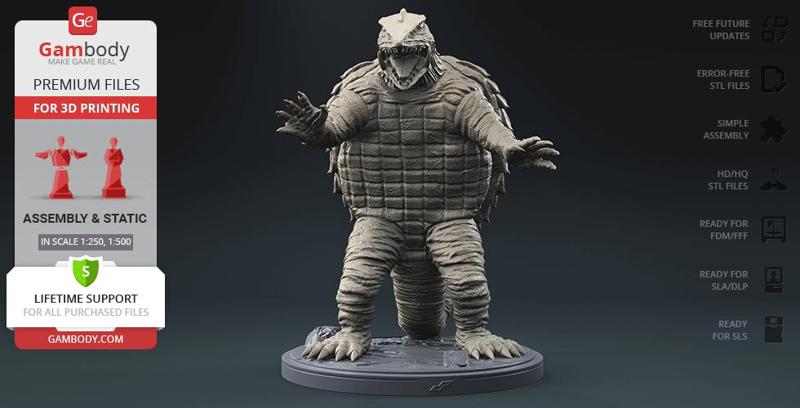 Gamera Showa Era STL files for 3D Printing | Assembly Model
