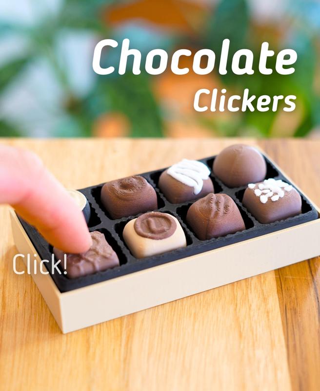 Chocolate Clickers - Ludo Toy - Box of Chocolates fidget
