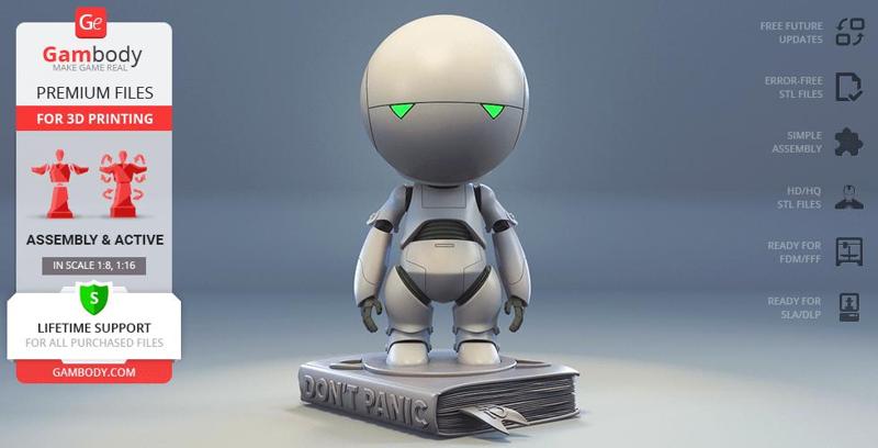 Marvin The Paranoid Android 3D Printing Model | Assembly