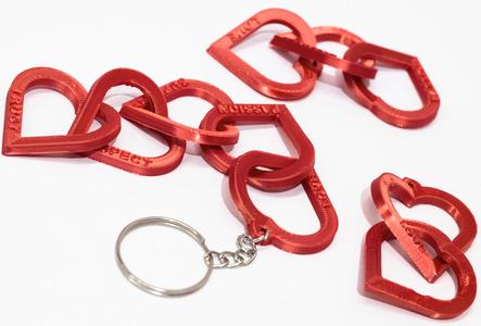 Flexible Heart Chain - Customizable Text