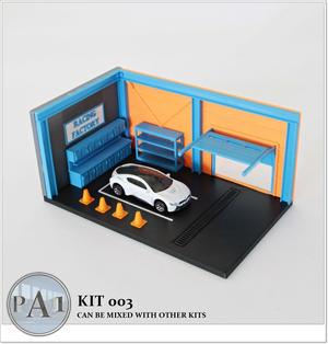 MINI GARAGE DIORAMA FOR 1/64 SCALE DIECASTS - MODEL 003