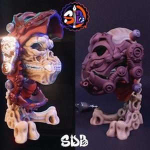 MECHANICAL GORILLA SKULL MASK - FLEXI - 3MF - STL