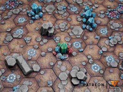 Modular hexagonal board - Cristal Fields