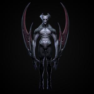 Demon with wings