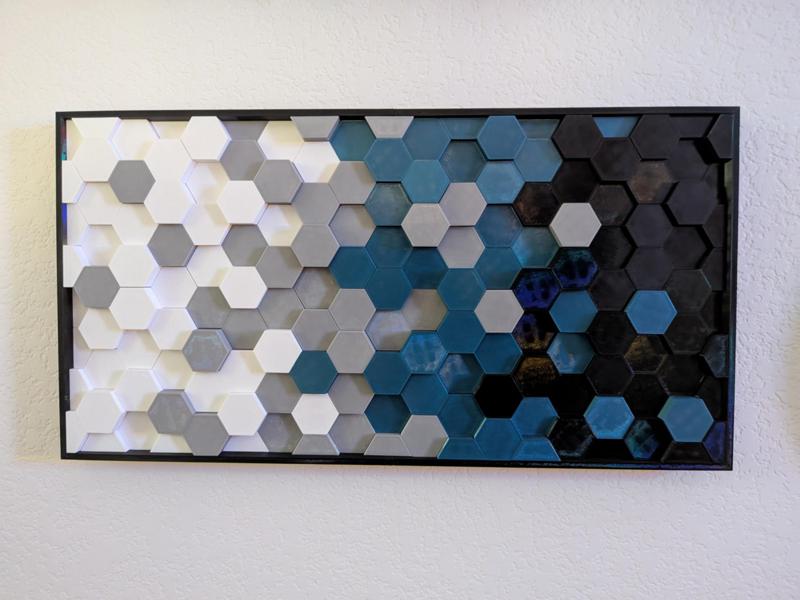 Framed Hexagonal Wall Art