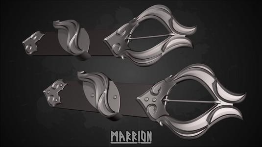Elven Belt Buckles for Orcrist Sword 3d Print ready