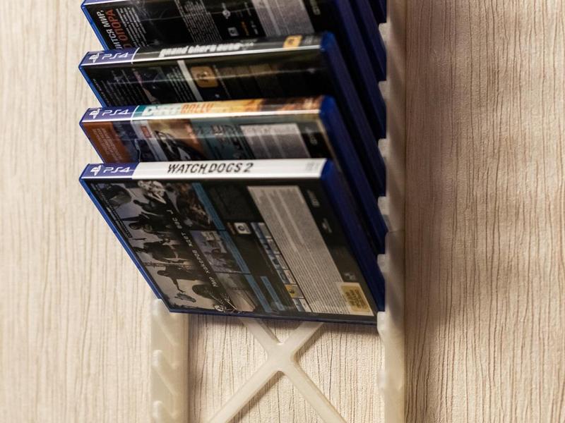 Modular Wall Rack for Sony PlayStation 4 Disc Cases