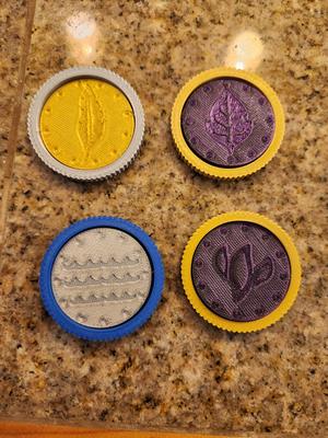 Earth and Air Elemental fidget coins                        