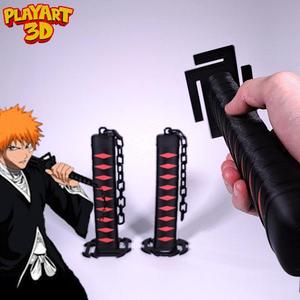 COLLAPSING KATANA - ICHIGO - BLEACH - (PRINT IN PLACE + ASSEMBLY VERSION)