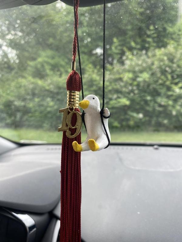 Swinging Duck Rearview Mirror Car Ornament