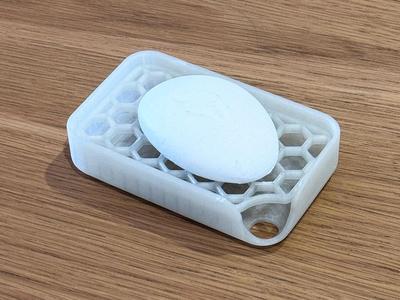 Soap Holder with ramp and hole