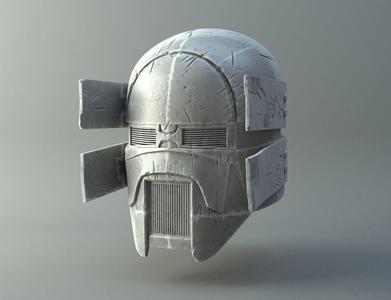 Damaged Sniper helmet - Knights of Ren - Star Wars universe