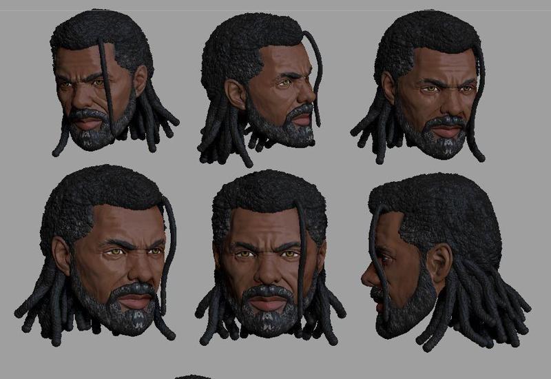 Idris Elba Heimdall Head Sculpt