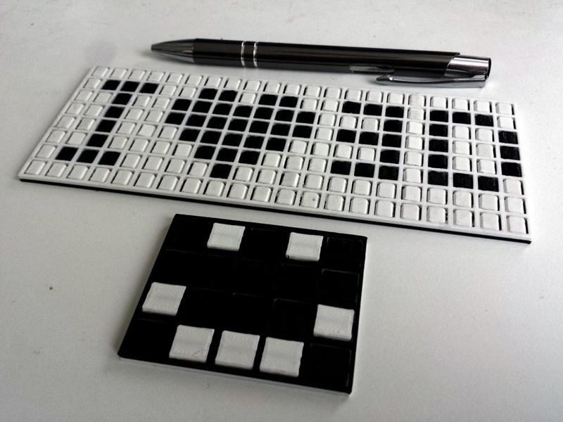 Fliptrix - customizable print-in-place dot matrix style flip board display
