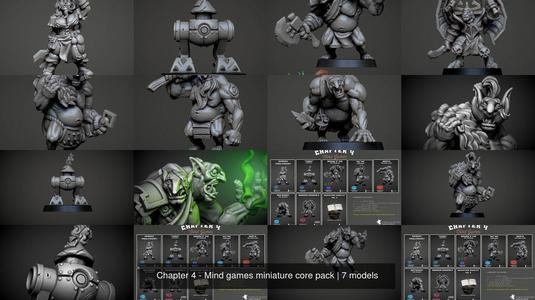 Chapter 4 - Mind games miniature core pack 3D Model Collection