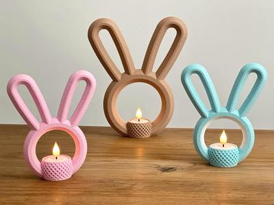Designer Easter Bunny Tea Light Holder