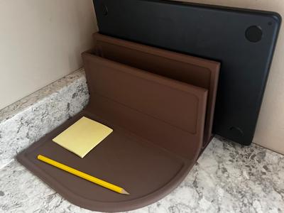 Laptop tablet book stand organizer