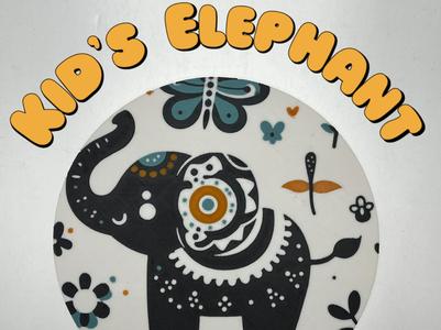 Kid's Elephant Wall Art (Disc Hueforge)