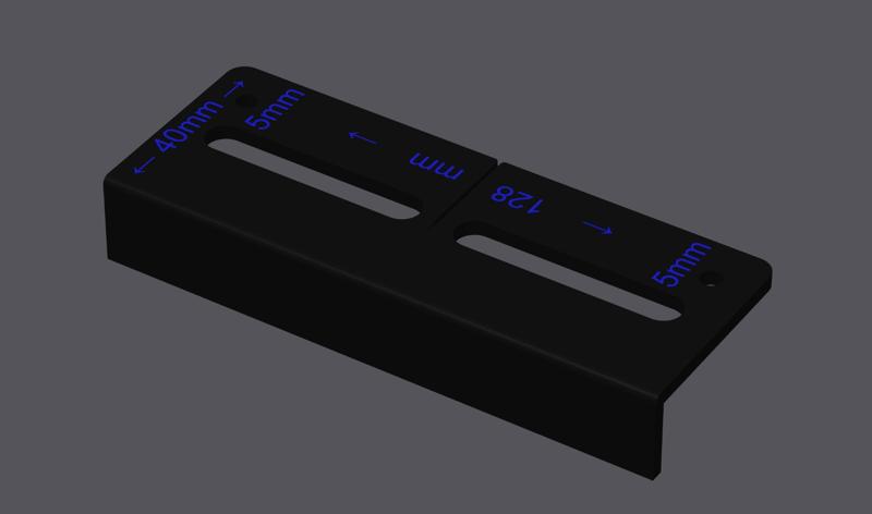 IKEA Bägganas Schablone / Template 128mm Handle